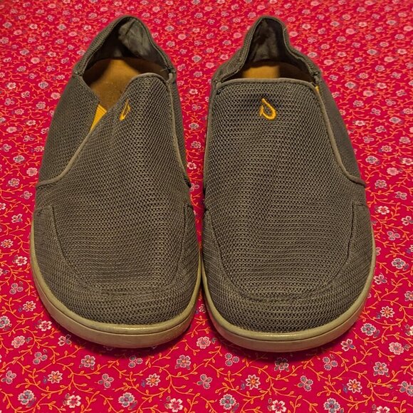OluKai Nohea Mesh Slip On Drop In Heel Fold In Dark Shadow Sneaker Shoe Size 10 - Picture 2 of 6